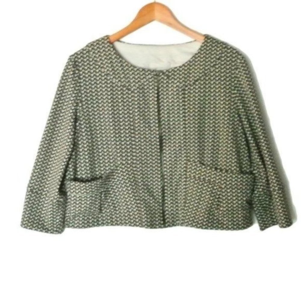 Vintage K Studio Printed Zipperd Crop Jacket 16